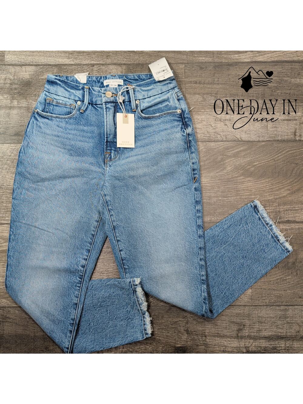Good American Cropped Jeans Size 00 (24)